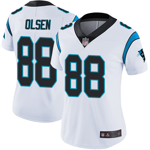 Carolina Panthers Limited White Women Greg Olsen Road Jersey NFL Football #88 Vapor Untouchable->youth nfl jersey->Youth Jersey